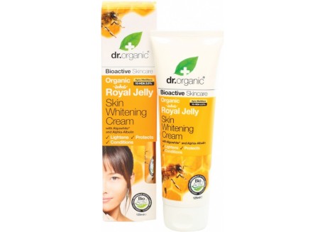 dr.organic Skin Whitenning Cream με βασιλικό πολτό 125 ml