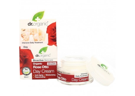dr.organic Day Cream με έλαιο Τριαντάφυλλου 50 ml