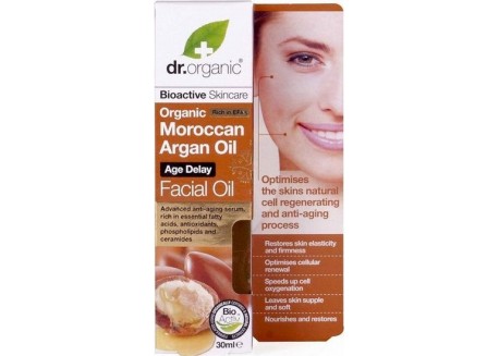 dr.organic Facial Oil με βιολογικό έλαιο αργκάν 30 ml
