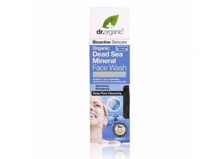 dr.organic Face Wash με στοιχεία από τη νεκρά θάλασσα 200 ml