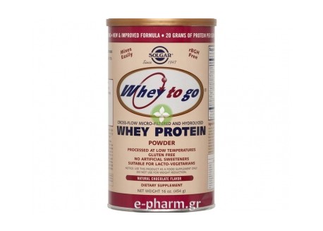 Solgar Whey To Go Protein Chocolate powder  377 gr