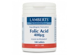 Lamberts Folic Acid 400mcg 100 tabs