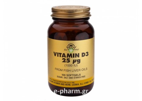 Solgar Vitamin D-3 1000 IU 100 softgels