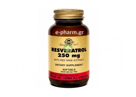 Solgar Resveratrol 250 mg softgels 30s