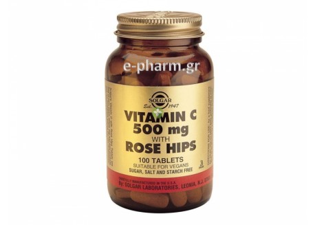 Solgar Rose Hips C  500 mg tabs 100s