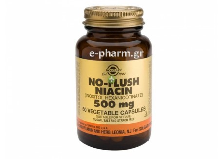 Solgar No Flush Niacin 500 mg veg.caps 50s