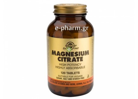 Solgar Citrate Magnesium 200 mg tabs 120s