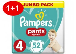 Pampers Pants N.4 52 τμχ Jumbo Πάνες-βρακάκι